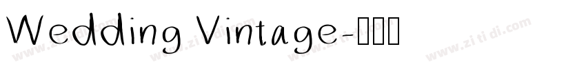 Wedding Vintage字体转换